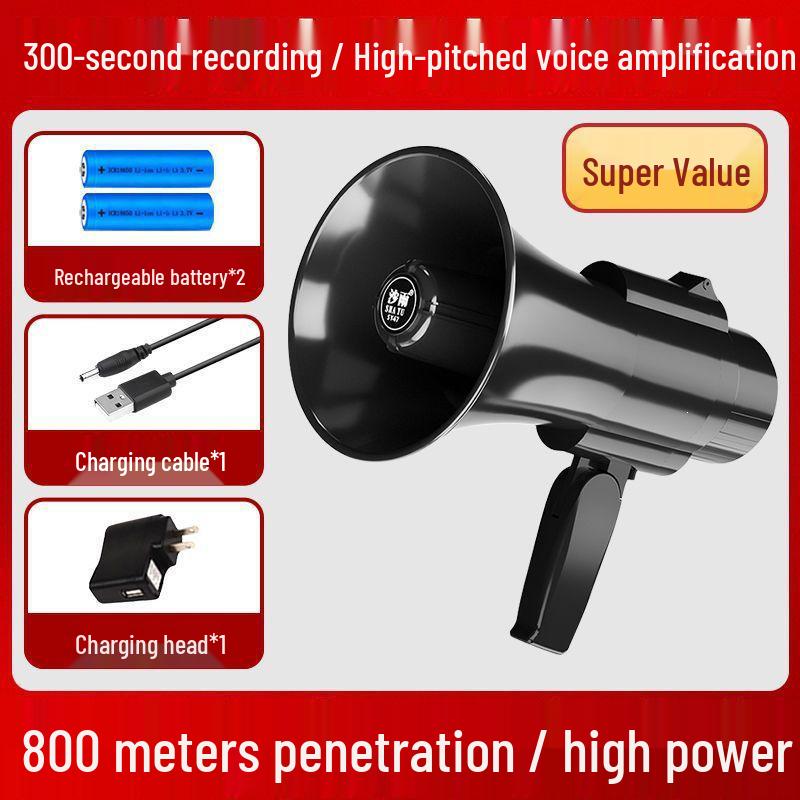 Rechargeable Megaphone with Recording Feature - Ideal for Street Stalls