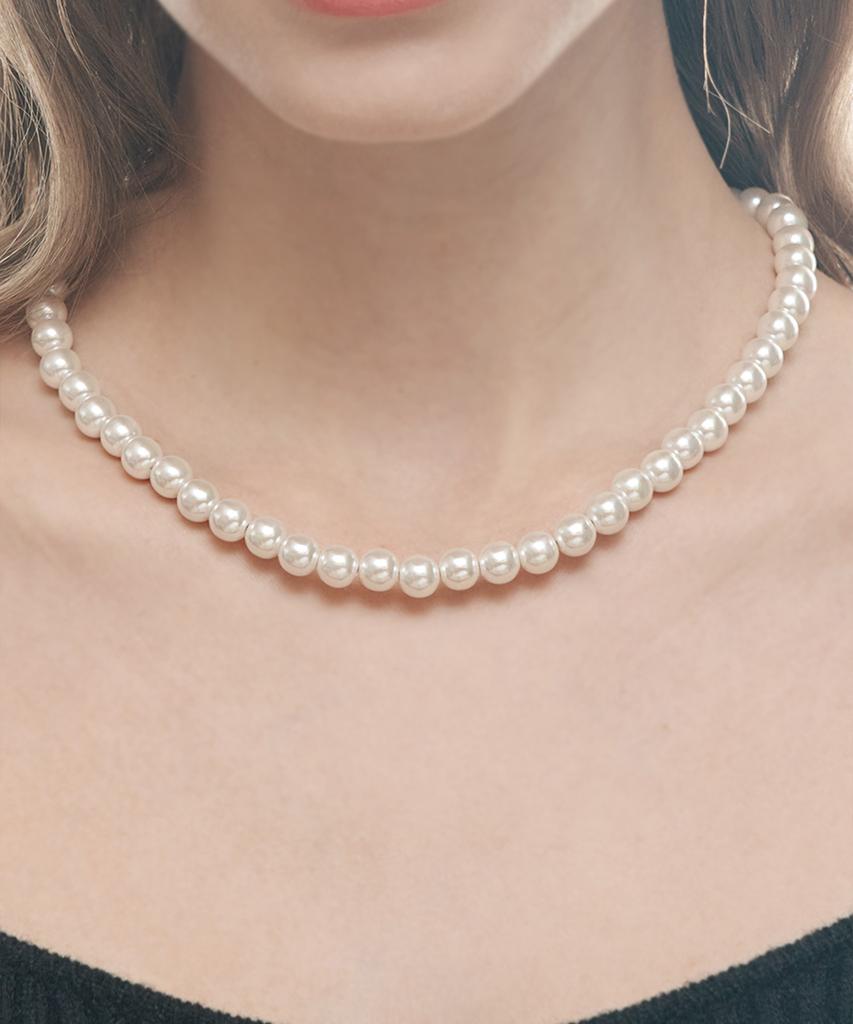 Ellejewelry Pearl Bead Necklace Elbrnn196