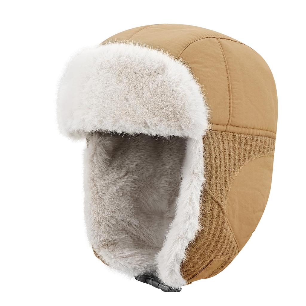 Pilot Cap with Cold Russian Warm Flight [Croogo] Earmuffs, Protection, Hat, Cap, Skiing, Snowboarding, Commuting, School, Bicycle, Outdoor, Men's,