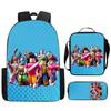 ROBLOX Themed Kids Backpack School Lightweight Durable Oxford Fabric Bag With Padded Straps Cartoon Print Grades 1-9