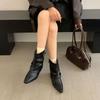 Short Boots Women'S Autumn And Winter Women'S Boots Pants Pants Boots Thick Heel Boots Square Head Short Boots Skinny Boots Martin Boots