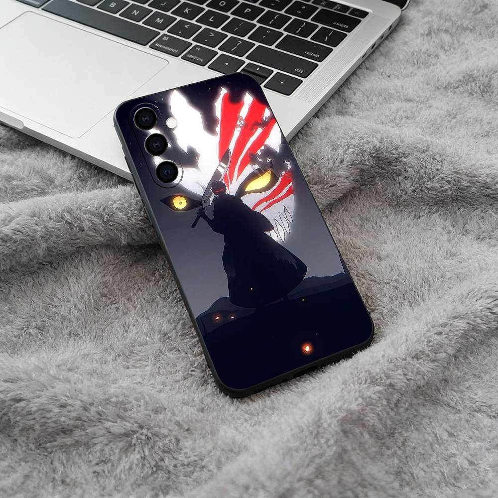 B-Bleach- anime Ichigo Kurosaki Phone Case For Samsung Galaxy A73,A71 A72,A70,A53,A52,A51,Soft Silicone Black Cover