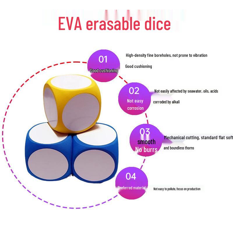 Zmazywalne Kostki Kreatywne EVA z Dużymi Zaokrąglonymi Rogami