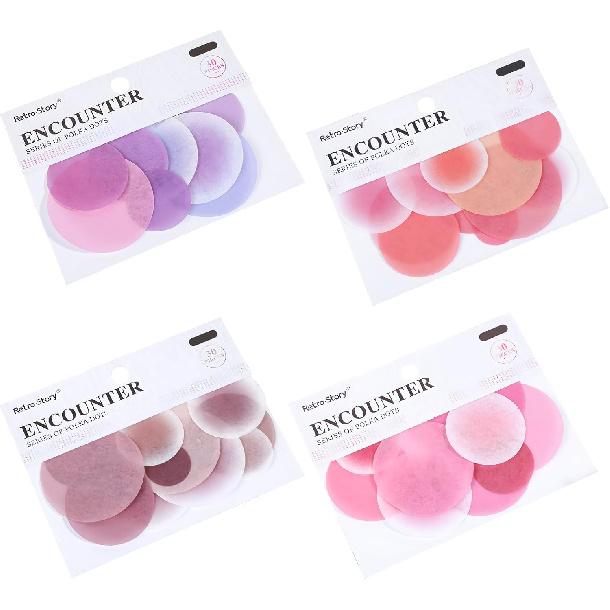 Точечные наклейки Ваcи, 120 штук, круглые самоклеящиеся наклейки, акварельные кодировочные метки, декоративные круглые наклейки для скрапбукинга, планировщиков, конвертов