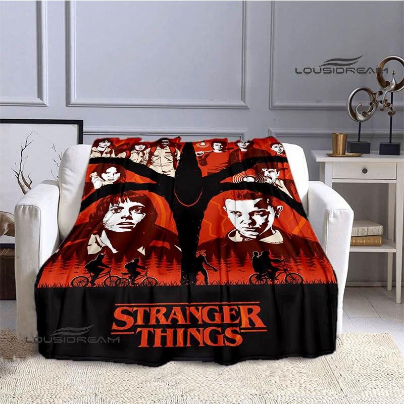 Stranger Things Klassieke Print Deken Dunne Deken Flanel Zacht en Comfortabel Huis Reisdeken Verjaardagscadeau Beddeken
