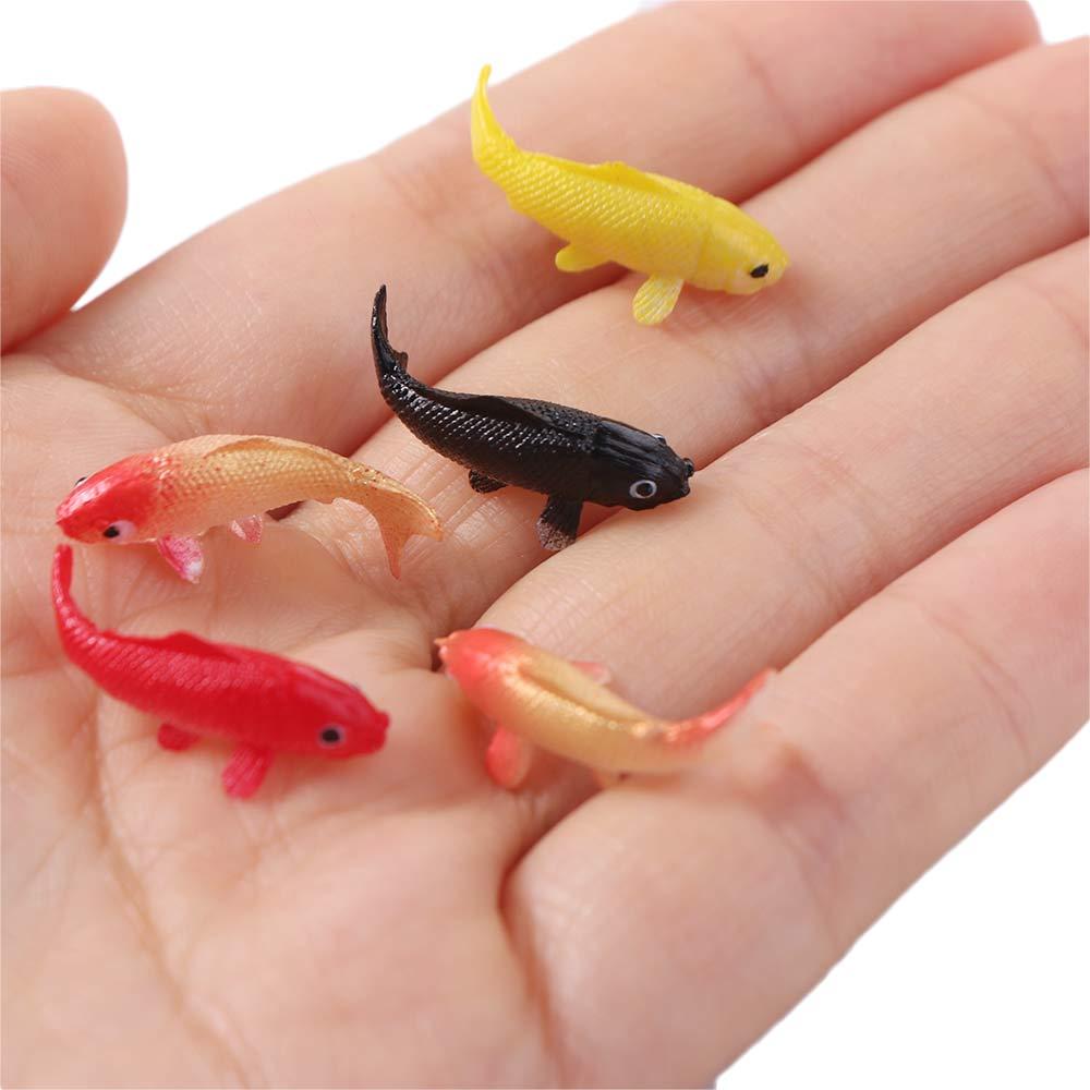 5Pcs Modeling Fish Tank Mini Scene Ornament Soft 3D Mini Fish Modeling Filler  Micro Landscape