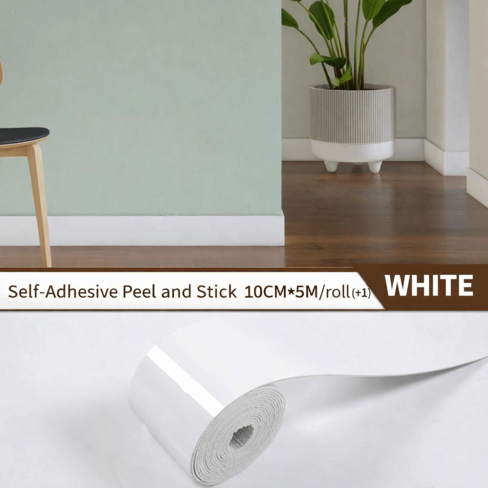 

10cmx5m Self-Adhesive Skirting Board Marble Removable Wallpaper Sticker Waterproof Stain-resistant Background Wall Wallpaper