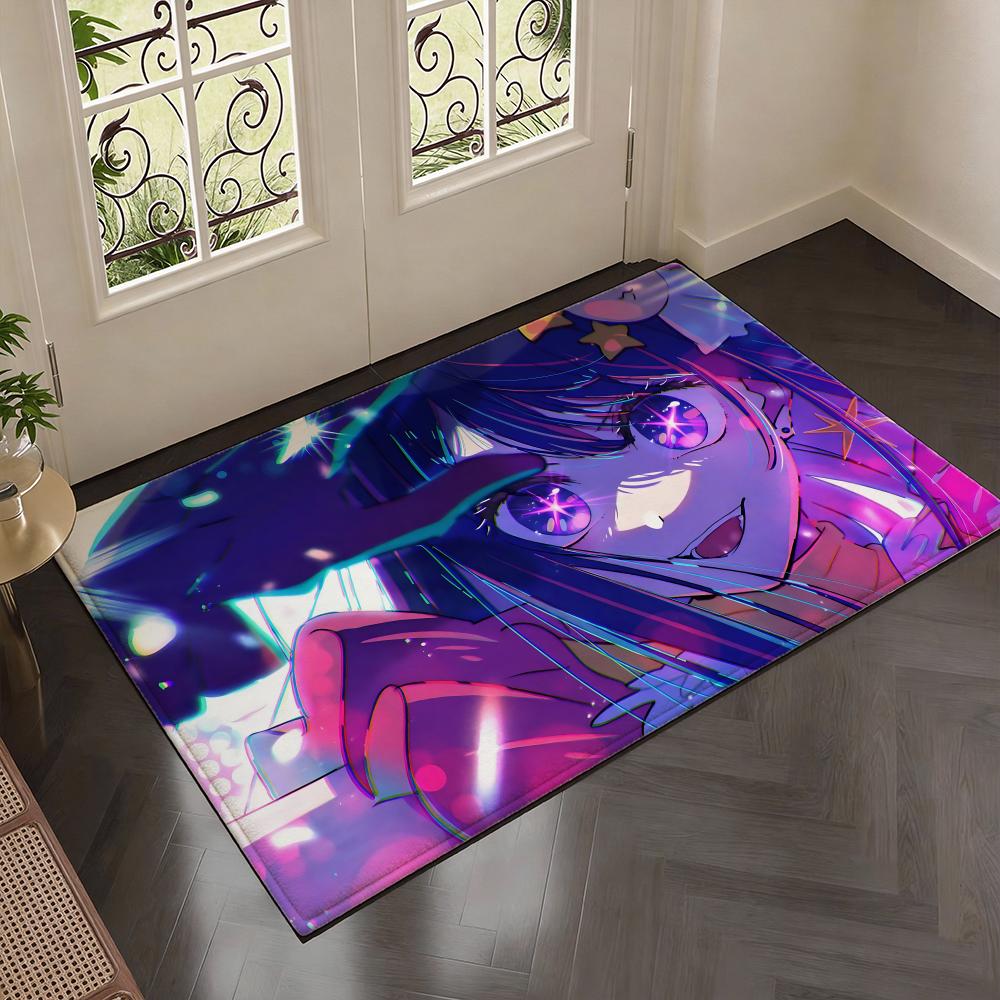 Hit Idol Drama Anime O-Oshi no Kos Floor Mat Soft Thickened Flannel Door Mat Non-Slip Living Room Rug Home Decor