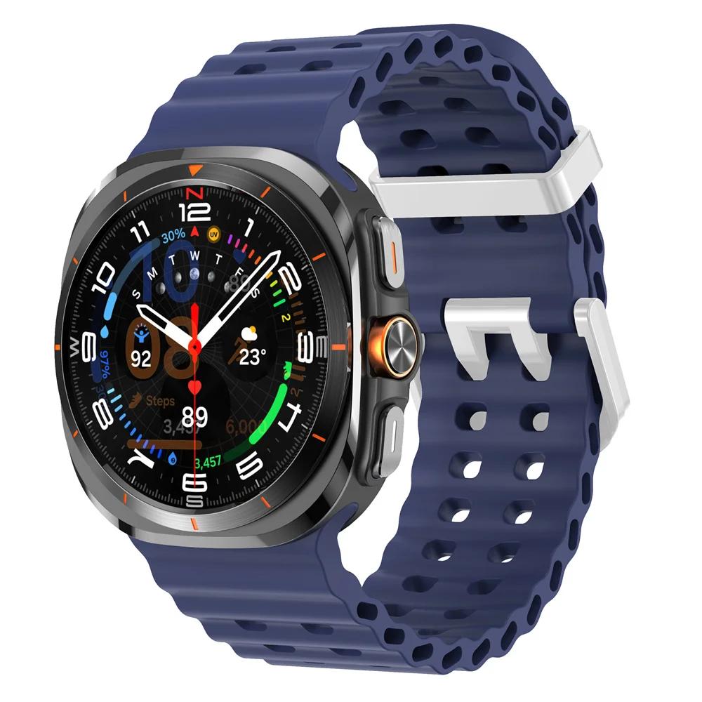 Silicone Breathable Strap For Samsung Galaxy Watch Ultra 47mm Marine Wristband Bracelet Galaxy Watch Ultra(2025) 47mm  Watchband