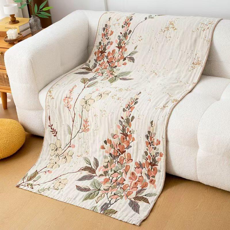 China Colored Jacquard Pure Cotton Four-Layer Gauze Bath Towel Men Women Extra-Large Adult Beach Towel Soft Absorbent