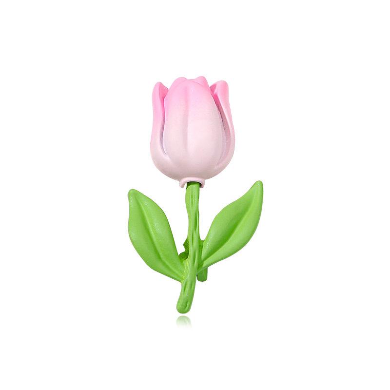 

Летняя женская брошь, брошь розовый тюльпан, нишевый дизайн, брошь в элитном стиле, аксессуары для одежды розовый