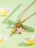 Exaggerated Starfish Pendant for Women,Ocean Style Stainless Steel Faux Pearl Necklace Blue Woven Cord Necklaces,Fashion Jewelry