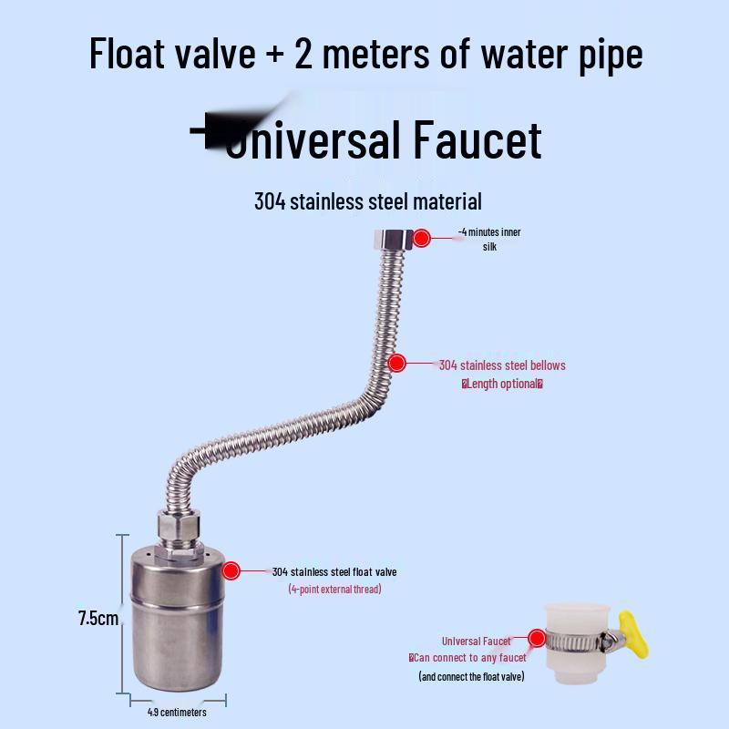 Automatic Water Shut-off Float Valve for Kitchen Tanks