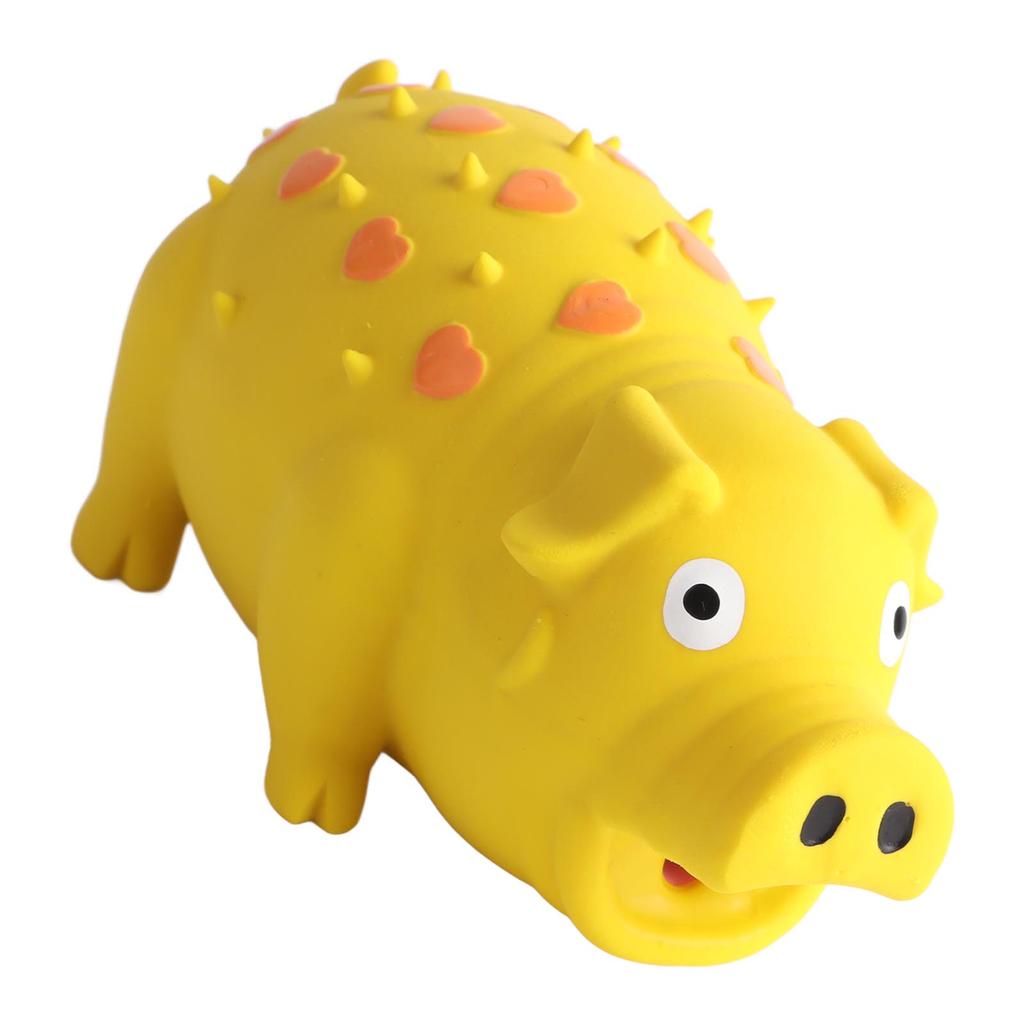 Latex Haustier Kauspielzeug Niedliche Schweinchenform Bissfest Reduziert Angst und Langeweile Interaktiver Hundekauartikel