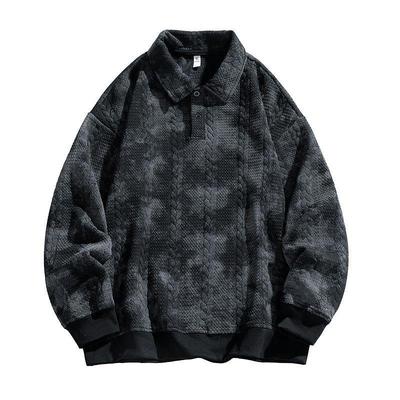 Men's Spring and Autumn Artistic Texture Camouflage Jacquard Hoodie