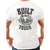 European Sizes Men's Monsta Skull & Bold White Lettering T-Shirt -  Breathable Black Casual Streetwear Tee, Short Sleeve Round Neck Top for Gym