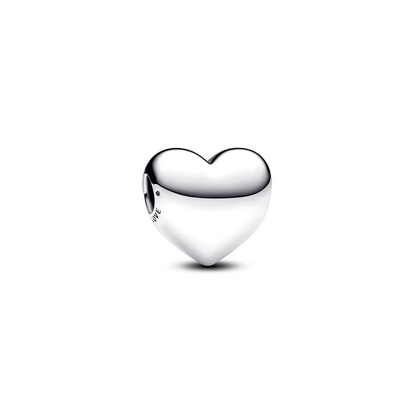 Brand New Copper Metal Heart Charm Bead Component Designed For Authentic Original Bracelet High Quality Fine Jewelry Necklace Heart Shaped Bead