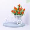 Simulation Flower Decorations Rattan Flower Basket Tricycle Bicycle Model Home Garden Wedding Party Decoration Romantic And Cute