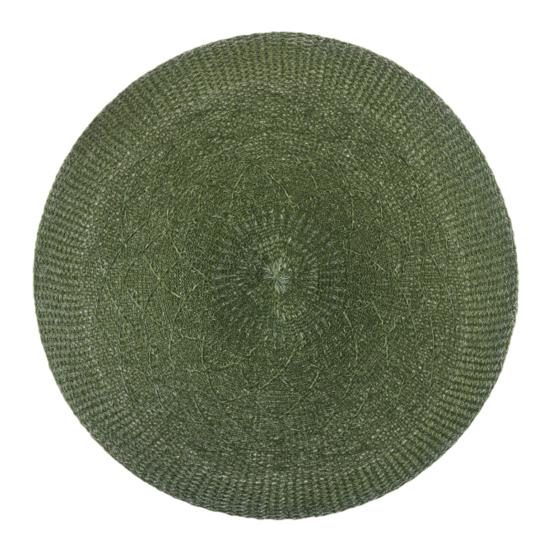 Woven Round Placemat Heat-Resistant Non-Slip Table Mat Elegant Dinner Plate Mat for Home Restaurant Party Dining
