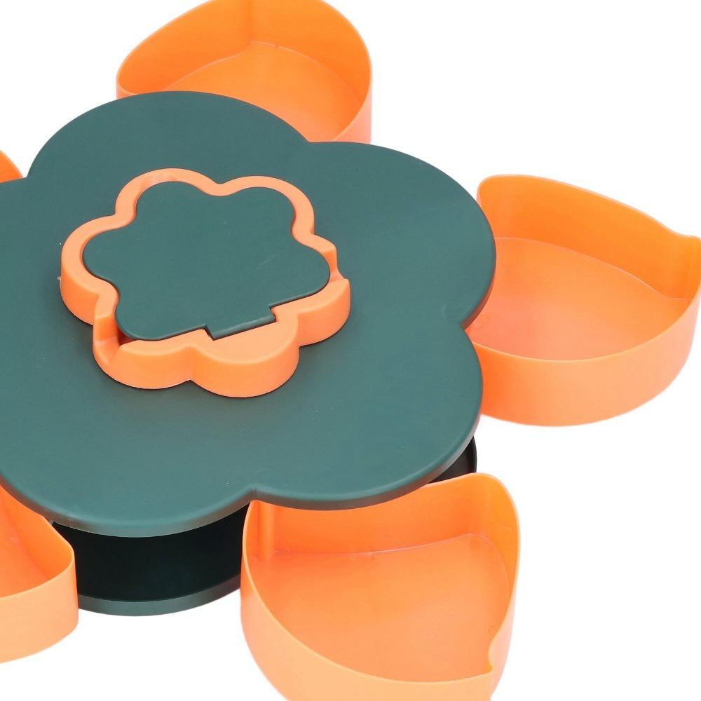 Multi-layer Candy Tray Flower Shape Dry Fruit Box Sturdy Rotating Fruit Plate Home Use Single layer