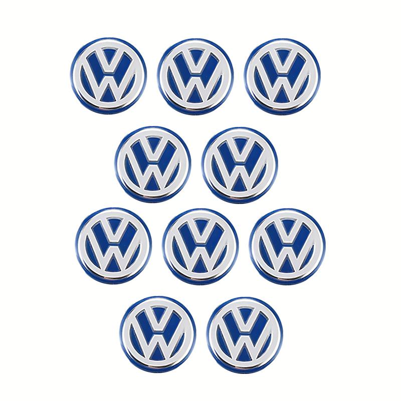 Car Sticker Hub Caps 5/10Pcs 14mm Car Key Emblem Stickers Auto Control Key Logo Decals For Volkswagen VW Golf Tiguan Jetta Trans