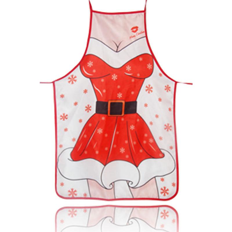 Christmas Themed Fabric Apron Colorful Printed Decorative Costume For Festive Celebrations