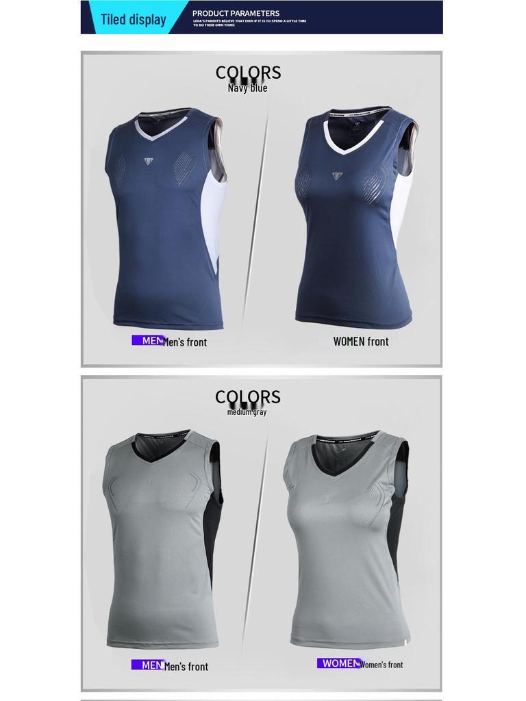Couple's Quick-Dry Sports Set: Men's Short-Sleeve Tee & Women's Vest with Shorts