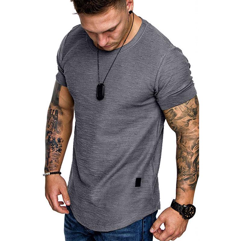 

European Size Men s Raglan Sleeve T-shirt, Plus Size Casual Base Shirt, 2020 New Style Bestseller S серый