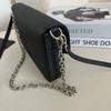 26 New leather women's bags, first layer cowhide lychee pattern envelope, mini small bag chain, single shoulder oblique span bag cross-border.