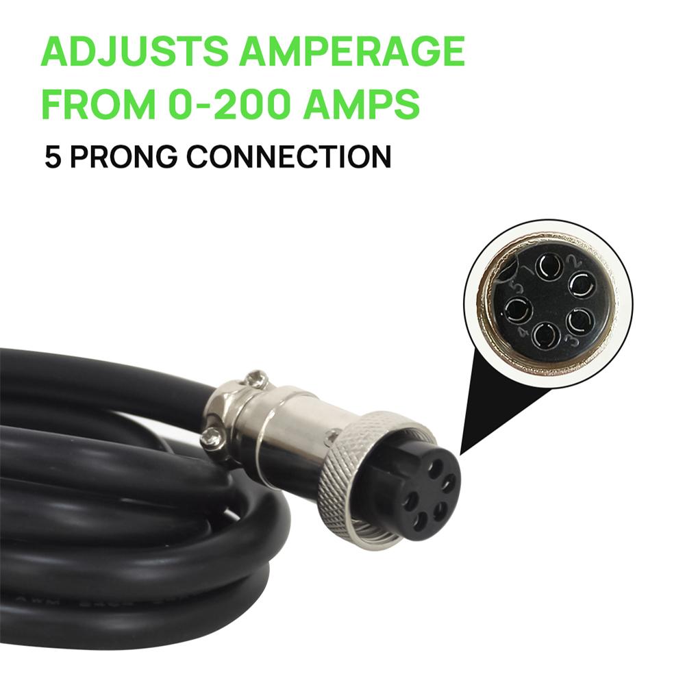 AIXZ TIG Welding Foot Pedal Amp Control Pedal for AIT200P/AIT250P AC DC Welder Machines Five-core Plug 3M Control Cable