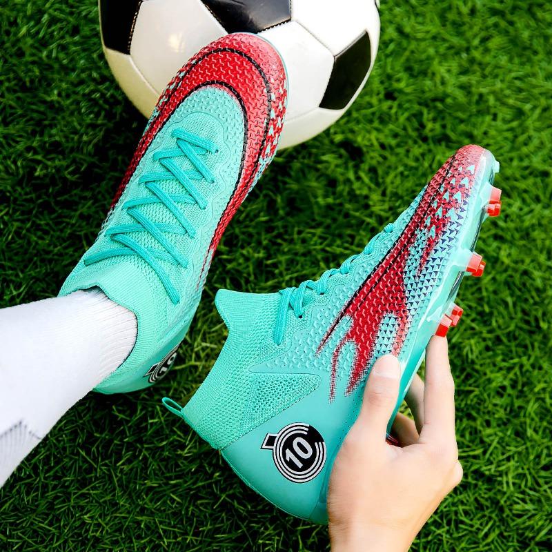 Unisex Fashion Outdoor High-Top Sport Fußballschuhe Leder Fußballschuhe für Kinder