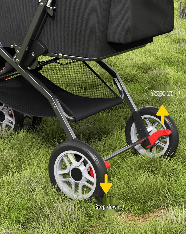 Foldable Lightweight Pet Stroller for Small & Medium Dogs and Cats