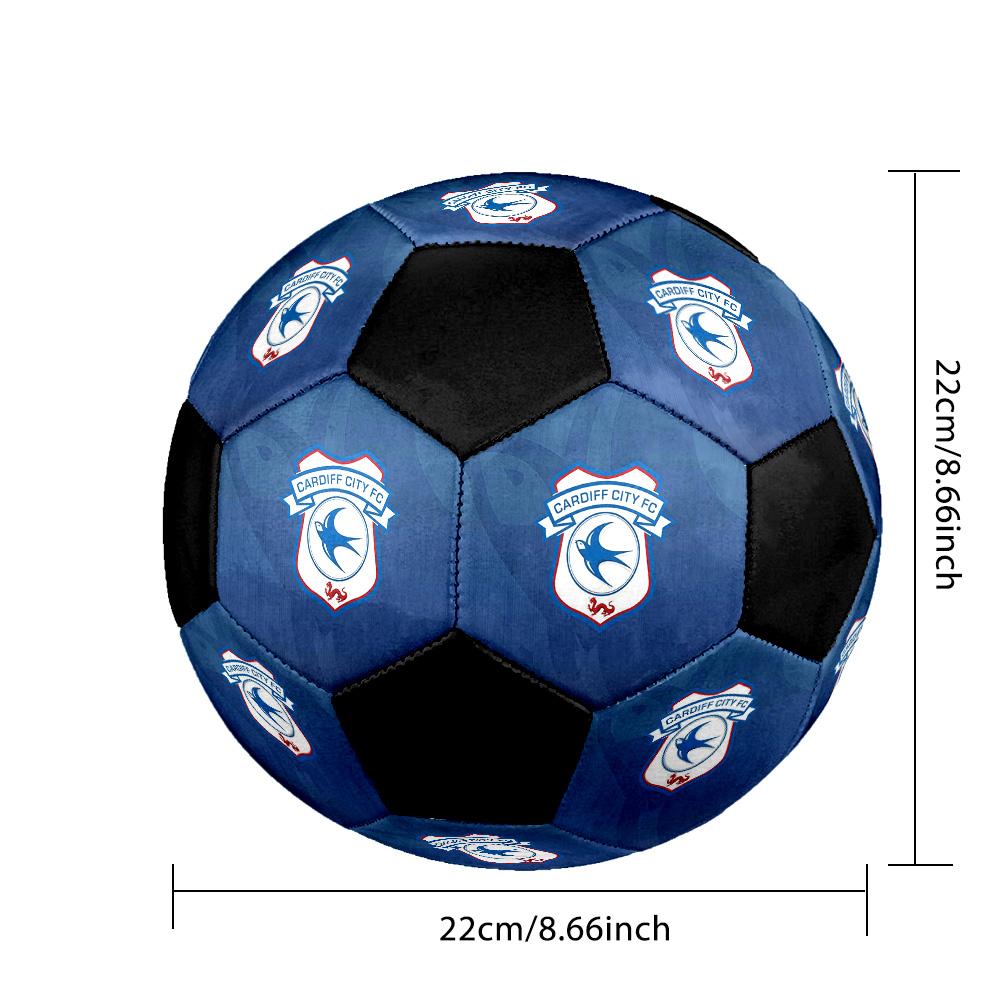 Cardiff City FC Soccer Ball Colorful All Ages Machine Stitched PVC Competition Ready Durable High-Bounce.SIZE5