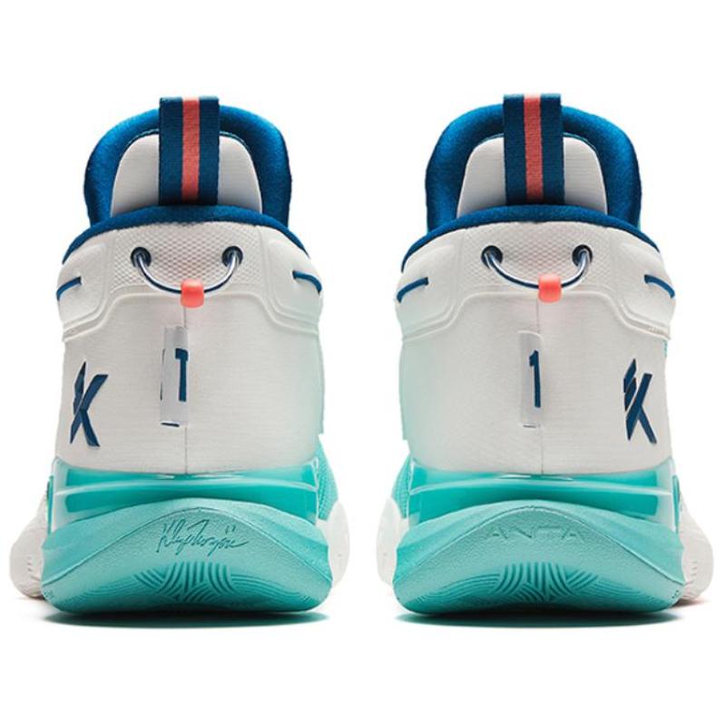 Anta KT9 Comfortable Cushioning, Wear Resistant Low top Basketball Shoes Men's Blue White Sneakers 112421101-1