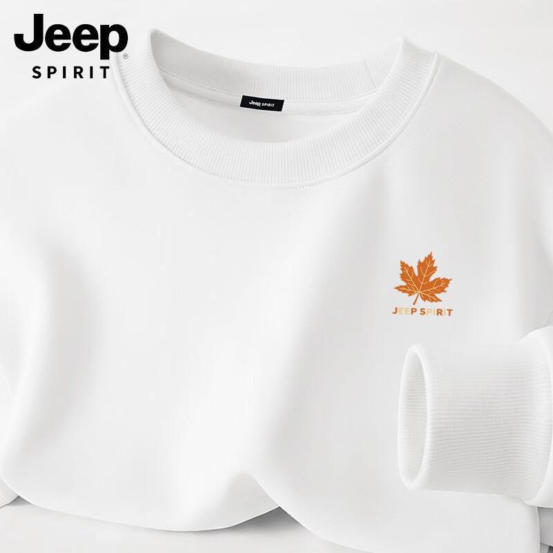 JEEP SPIRIT Men s Autumn Leaves Graphic Pullover Sweatshirt XL