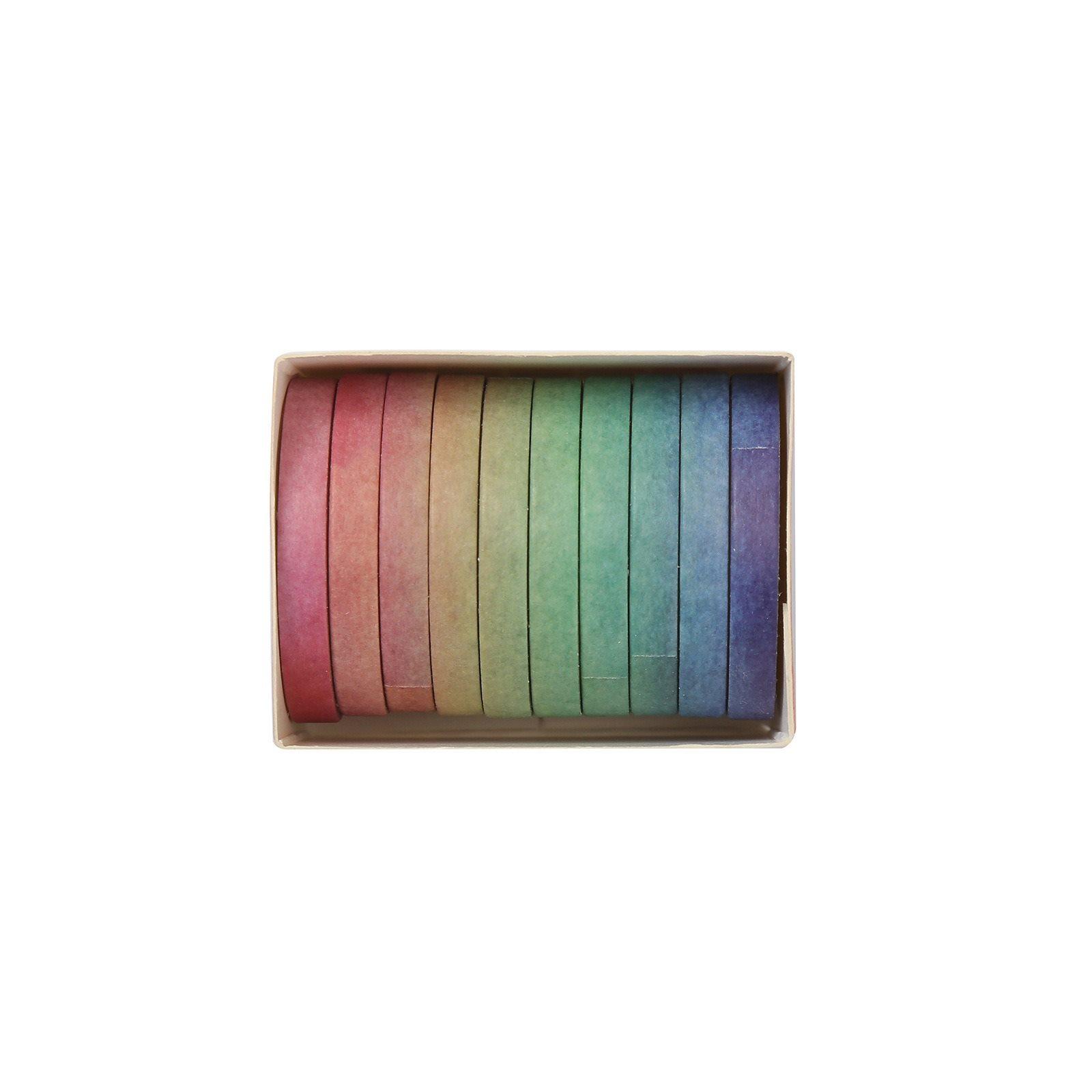 

10rolls/box Rainbow series and paper ultra-fine tape color hand account material ultra-fine tape dividing line border hand