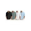Finivo Fashion Combo Of MenS Casual Cotton Plain Button Down Shirt Long Sleeve Textured Summer Beach Shirt For Men Pack