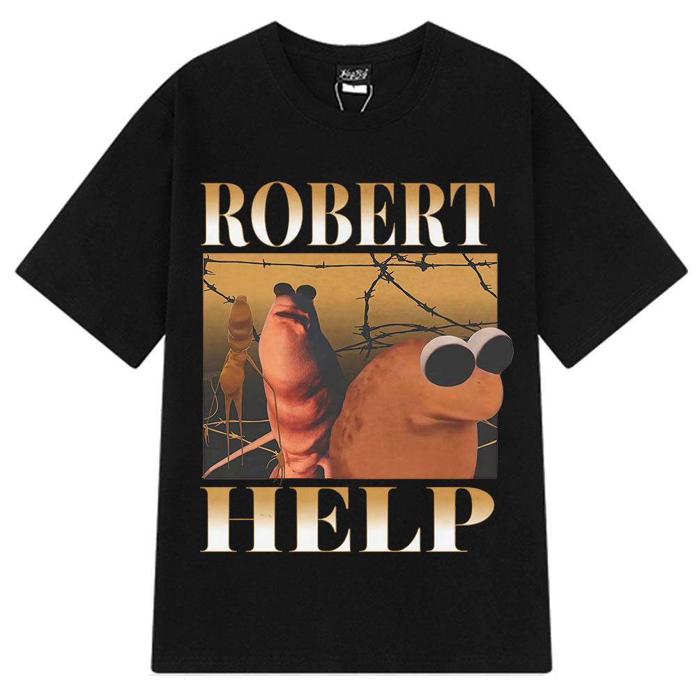 2025 Summer Marcus The Worm I Dont Like This Rock Funny Men Harajuku Shortsleeved Cotton Hiphop Casual Breathable Tshirts