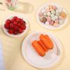 Biodegradable Thickened Starch Plastic Round Plates for Fruits, Cakes, and Desserts.