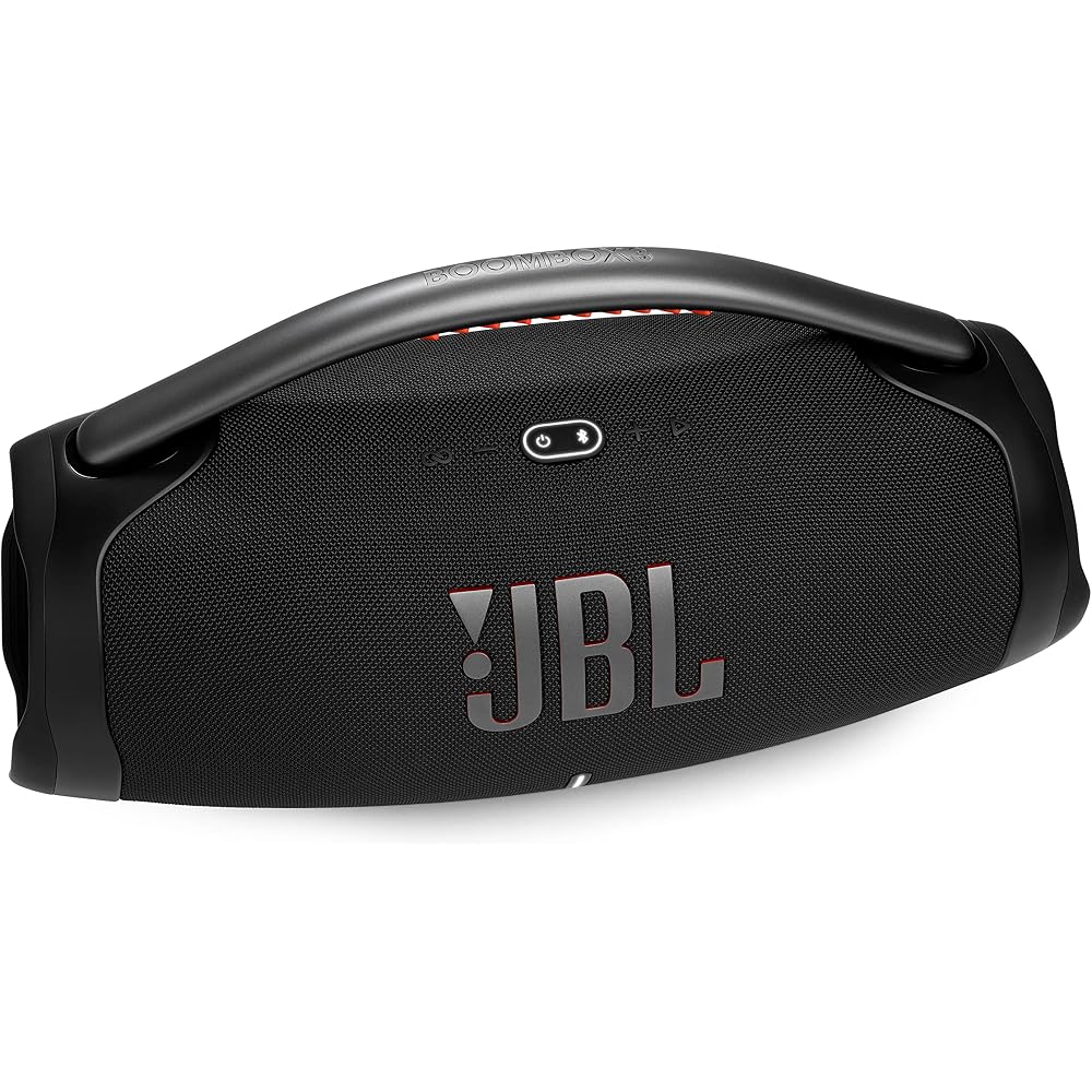 JBL BOOMBOX 3 Bluetooth Speaker IP67 Dustproof & Waterproof / 3-way 5-speaker / Black JBLBOOMBOX3BLKJN
