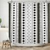 Modern 3D Geometry Shower Curtains Minimalist Lattice Waterproof Polyester Fabric Bathroom Accessories Black Gray Bath Curtains