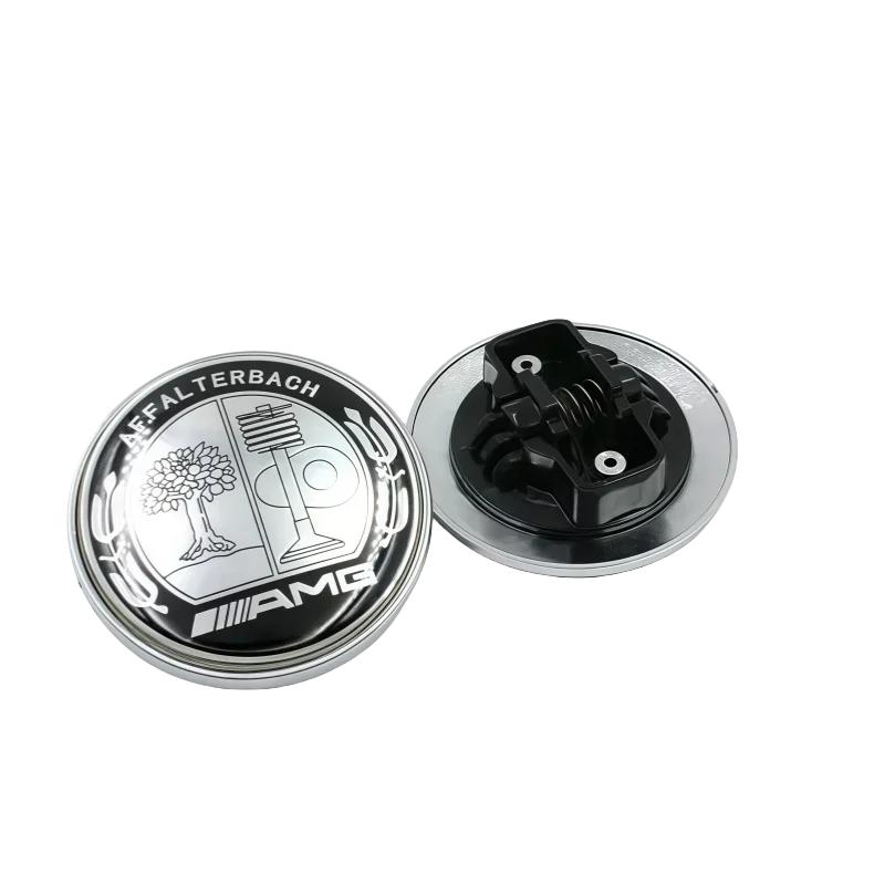 C200 E200 Neu 2025 Für Mercedes Benz 3D ABS 57mm Motorhaube Fronthaube Logo Auto Abzeichen Emblem Zubehör für Mercedes Benz W124 W140