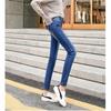 Pantaloni jeans caldi per vestiti da donna Inverno Blu Azzurro Solido pile skinny Pantaloni a matita spessa con pantaloni in denim di velluto