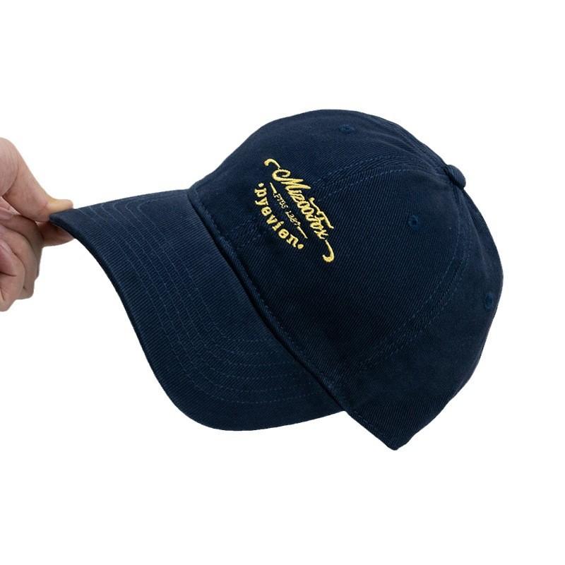 Vintage Japanese Wash Cotton Baseball Cap With Embroidery For Casual Men