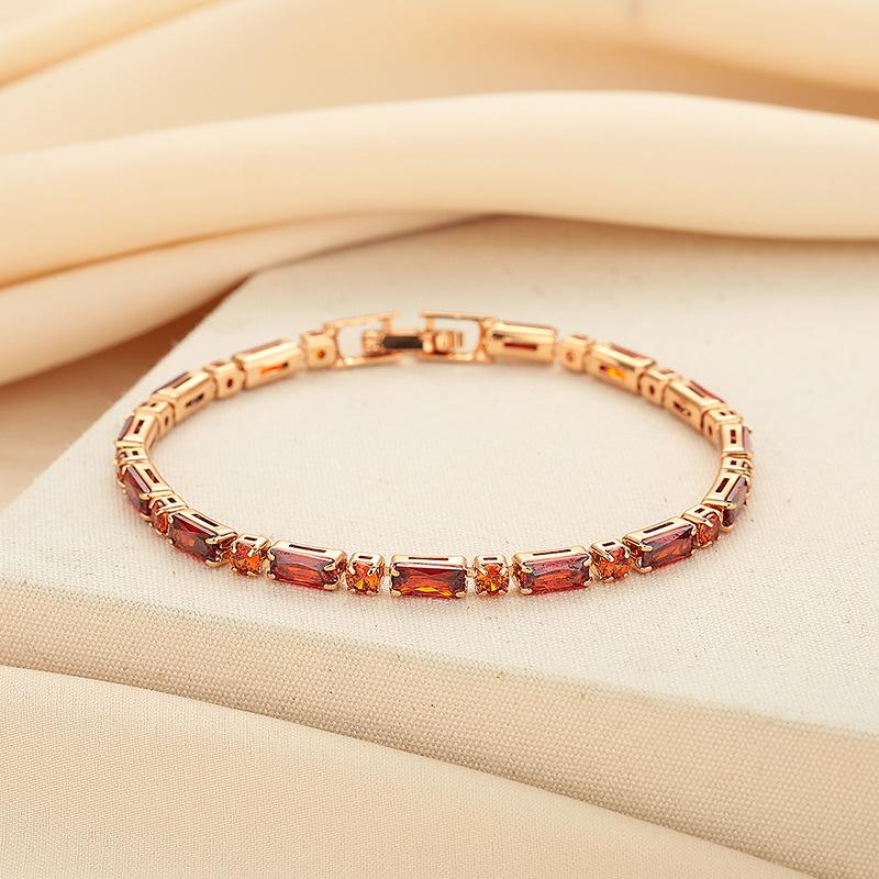 Pulseira de pedra preciosa vermelha da marca Mihmily. Moda de nicho, temperamento simples, versátil