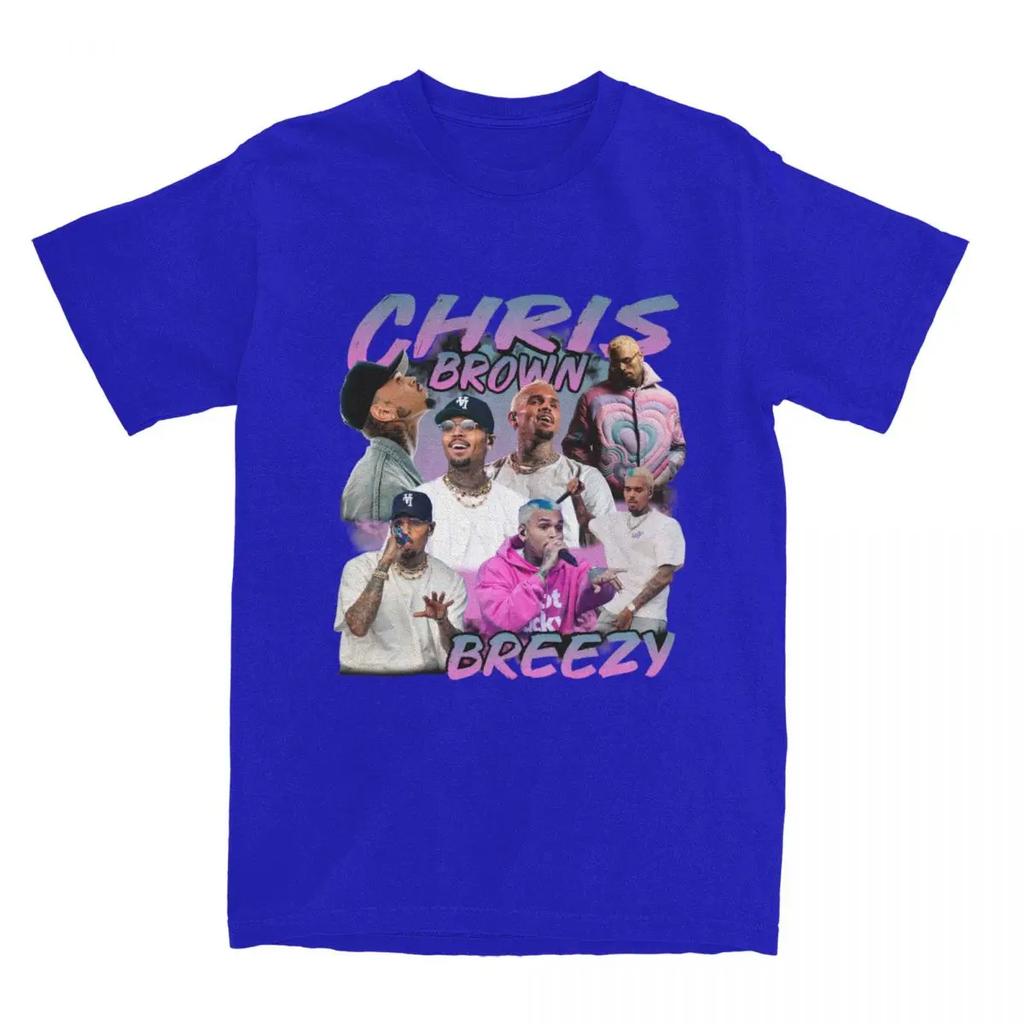 Chris Brown Bootleg UnisexT Shirt Hip Hop Homage Outfit Vintage Tee Shirt T-Shirts Pure Cotton All Seasons Clothes