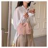 IELGY Fashion Niche Diamond Embroidery Thread Mori Cute Female Bag Chain Cross-body Bucket Bag