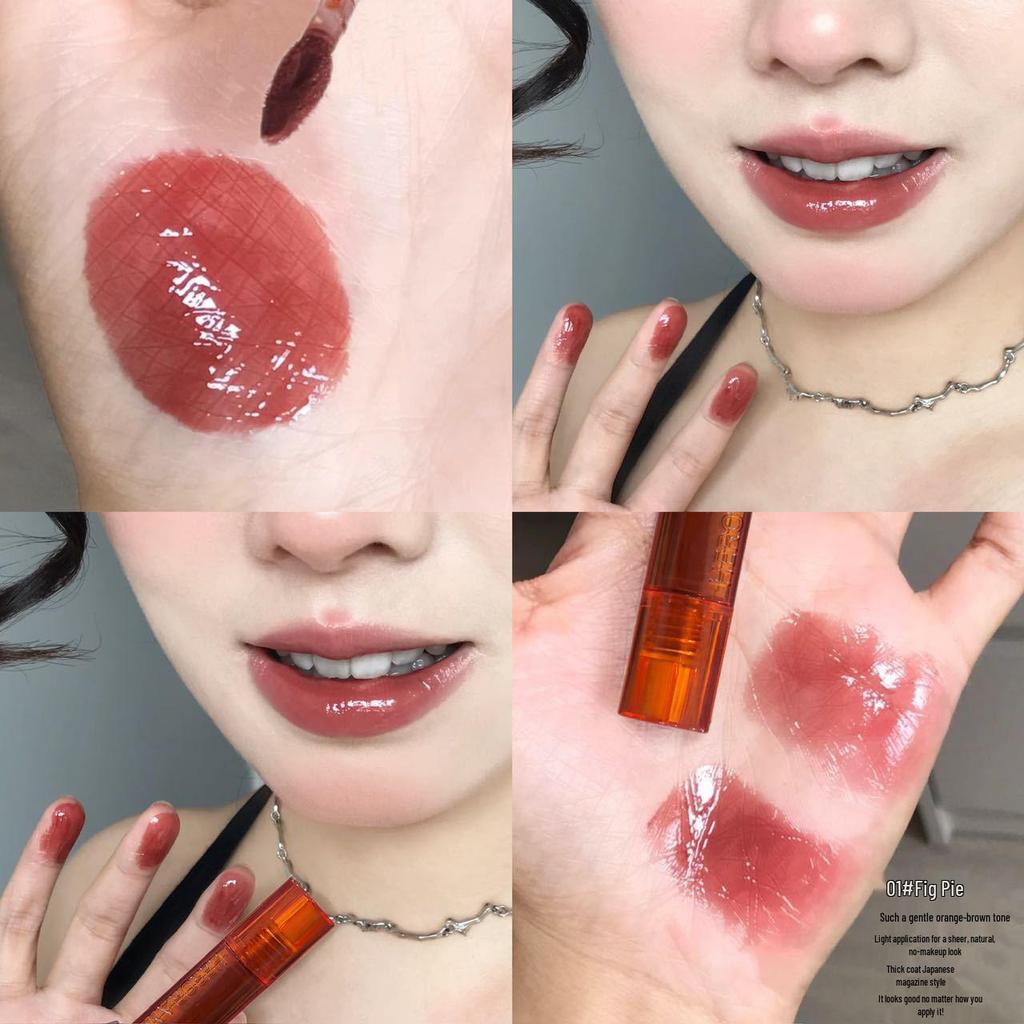 HERORANGE Glossy Hydrating Lipstick: Autumn-Winter, Plumping, Brightening, Natural Color.