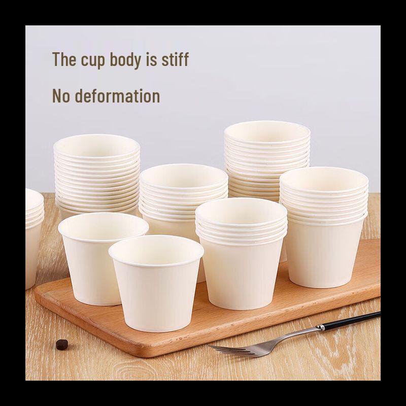 NHZHIW Disposable Thickened White Paper Cups