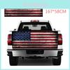 Bold Red White American Flag Print Rear Graphic Decal Sticker For Trucks And Suvs